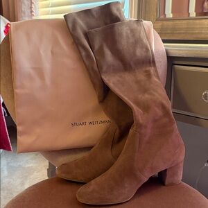 Stuart Weitzman Suede Heeled Boots